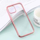 For iPhone 12 mini Ultra-thin Plating TPU Protective Soft Case(Rose Gold) - 1