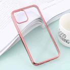 For iPhone 12 / 12 Pro Ultra-thin Plating TPU Protective Soft Case(Rose Gold) - 1