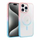 For iPhone 15 Pro Max Colorful MagSafe PC + TPU Phone Case(Pink Blue) - 1