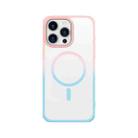 For iPhone 15 Pro Max Colorful MagSafe PC + TPU Phone Case(Pink Blue) - 3