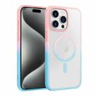 For iPhone 15 Pro Colorful MagSafe PC + TPU Phone Case(Pink Blue) - 1