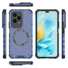 For Honor 200 Lite Global Honeycomb Magnetic Ring Shockproof Phone Case(Blue) - 3