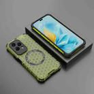 For Honor 200 Lite Global Honeycomb Magnetic Ring Shockproof Phone Case(Green) - 2