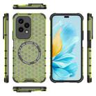 For Honor 200 Lite Global Honeycomb Magnetic Ring Shockproof Phone Case(Green) - 3