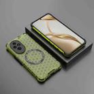 For Honor 200 Honeycomb Magnetic Ring Shockproof Phone Case(Green) - 2