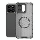 For Honor Play 60 Plus 5G Honeycomb Magnetic Ring Shockproof Phone Case(Black) - 1