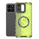 For Honor Play 60 Plus 5G Honeycomb Magnetic Ring Shockproof Phone Case(Green) - 1