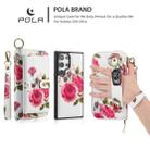 For Samsung Galaxy S24 Ultra 5G POLA Flower Multi-functional Zipper Wallet Leather Phone Case(Beige) - 3