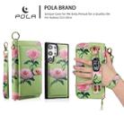 For Samsung Galaxy S23 5G POLA Flower Multi-functional Zipper Wallet Leather Phone Case(Green) - 3