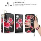 For Samsung Galaxy S22 5G POLA Flower Multi-functional Zipper Wallet Leather Phone Case(Black) - 3