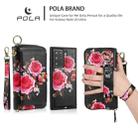 For Samsung Galaxy Note20 POLA Flower Multi-functional Zipper Wallet Leather Phone Case(Black) - 3