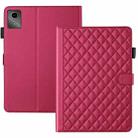 For Lenovo Tab M11 / Xiaoxin Pad 11 2024 Rhombus Lattice Leather Tablet Case(Red) - 3