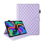 For Lenovo Tab M11 / Xiaoxin Pad 11 2024 Rhombus Lattice Leather Tablet Case(Purple) - 1