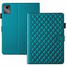 For Lenovo Tab M11 / Xiaoxin Pad 11 2024 Rhombus Lattice Leather Tablet Case(Dark Green) - 3