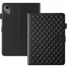 For Lenovo Tab M11 / Xiaoxin Pad 11 2024 Rhombus Lattice Leather Tablet Case(Black) - 3