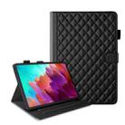 For Lenovo Xiaoxin Pad Pro 12.7 Rhombus Lattice Leather Tablet Case(Black) - 1