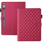 For Lenovo Xiaoxin Pad Pro 11.5 2023 Rhombus Lattice Leather Tablet Case(Red) - 3