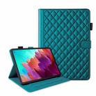 For Lenovo Xiaoxin Pad Pro 11.5 2023 Rhombus Lattice Leather Tablet Case(Dark Green) - 1