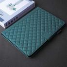 For Lenovo Xiaoxin Pad Pro 12.7 2025 Rhombus Lattice Leather Tablet Case(Dark Green) - 2