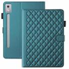 For Lenovo Xiaoxin Pad Pro 12.7 2025 Rhombus Lattice Leather Tablet Case(Dark Green) - 3