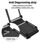 For Samsung Galaxy Z Flip5 Splicing Rhombic Texture Phone Case with Long & Short Lanyard, Not Included Pen(Black) - 3