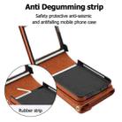 For Samsung Galaxy Z Flip5 Splicing Rhombic Texture Phone Case with Long & Short Lanyard, Not Included Pen(Brown) - 3