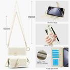 For Samsung Galaxy Z Fold6 Splicing Rhombic Texture Phone Case with Long & Short Lanyard, Not Included Pen(Beige) - 3