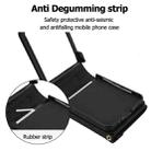 For Samsung Galaxy Z Flip7 5G Splicing Rhombic Texture Phone Case with Long & Short Lanyard, Not Included Pen(Black) - 3