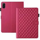 For Honor Pad X9 / X8 Pro Rhombus Lattice Leather Tablet Case(Red) - 3
