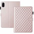 For Honor Pad X9 / X8 Pro Rhombus Lattice Leather Tablet Case(Rose Gold) - 3