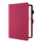 For Honor Pad 10 12.1 inch 2025 Rhombus Lattice Leather Tablet Case(Red) - 3