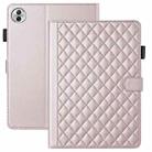 For Honor Pad 10 12.1 inch 2025 Rhombus Lattice Leather Tablet Case(Rose Gold) - 2