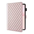 For Honor Pad 10 12.1 inch 2025 Rhombus Lattice Leather Tablet Case(Rose Gold) - 3