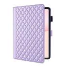 For Honor Pad 10 12.1 inch 2025 Rhombus Lattice Leather Tablet Case(Purple) - 3