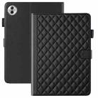 For Honor Pad 10 12.1 inch 2025 Rhombus Lattice Leather Tablet Case(Black) - 2