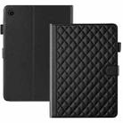 For Samsung Galaxy Tab A9 Rhombus Lattice Leather Tablet Case(Black) - 3