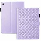 For Samsung Galaxy Tab S6 Lite 2024 Rhombus Lattice Leather Tablet Case(Purple) - 3