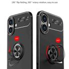 For iPhone 16 Metal Ring Holder TPU Phone Case(Black) - 3