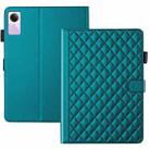 For Xiaomi Redmi Pad SE Rhombus Lattice Leather Tablet Case(Dark Green) - 3