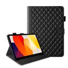 For Xiaomi Redmi Pad SE Rhombus Lattice Leather Tablet Case(Black) - 1