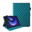 For Xiaomi Pad 6 / 6 Pro Rhombus Lattice Leather Tablet Case(Dark Green) - 1