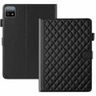 For Xiaomi Pad 6 / 6 Pro Rhombus Lattice Leather Tablet Case(Black) - 3