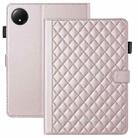 For Xiaomi Redmi Pad SE 8.7 Rhombus Lattice Leather Tablet Case(Rose Gold) - 3