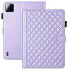 For Xiaomi Pad 7 / 7 Pro Rhombus Lattice Leather Tablet Case(Purple) - 2