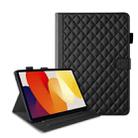 For Xiaomi Redmi Pad 8.8 inch 2025 Rhombus Lattice Leather Tablet Case(Black) - 1