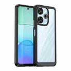 For Xiaomi Poco M6 4G Colorful Series Acrylic Hybrid TPU Phone Case(Black) - 1