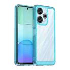 For Xiaomi Poco M6 4G Colorful Series Acrylic Hybrid TPU Phone Case(Transparent Blue) - 1