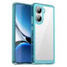 For Xiaomi Poco X7 Pro Colorful Series Acrylic Hybrid TPU Phone Case(Transparent Blue) - 1