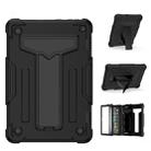 For Amazon Kindle Fire HD 8 2020/Fire 8 Plus T-shaped Bracket Contrast Color Shockproof PC + Silicone Tablet Protective Case(Black+Black) - 1