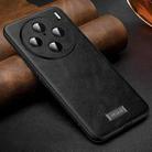 For vivo X100s Pro / X100 Pro SULADA Shockproof TPU + Handmade Leather Phone Case(Black) - 1